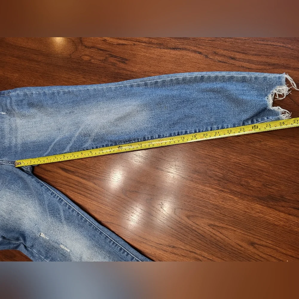 Lucky Brand Mid Rise Skinny Ava Distressed Raw Hem Ankle Women's Jeans 6/28